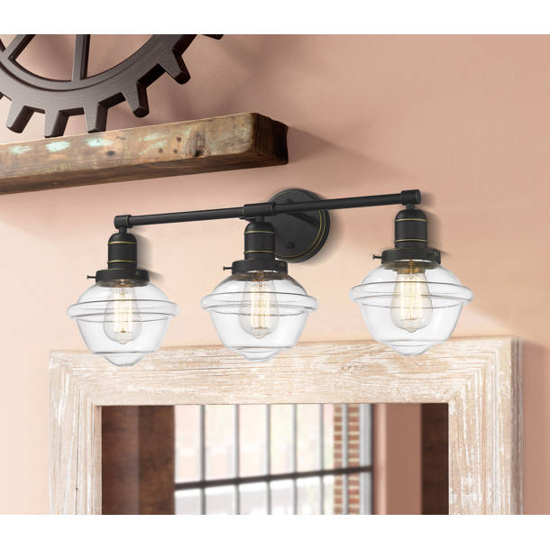 Breakwater Bay OneLight Outdoor Jelly Jar Wall Fixture with Dusk to